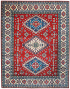 Handmade Afghan Kazakh Rug | 297 x 246 cm | 9'7" x 8' - Najaf Rugs & Textile