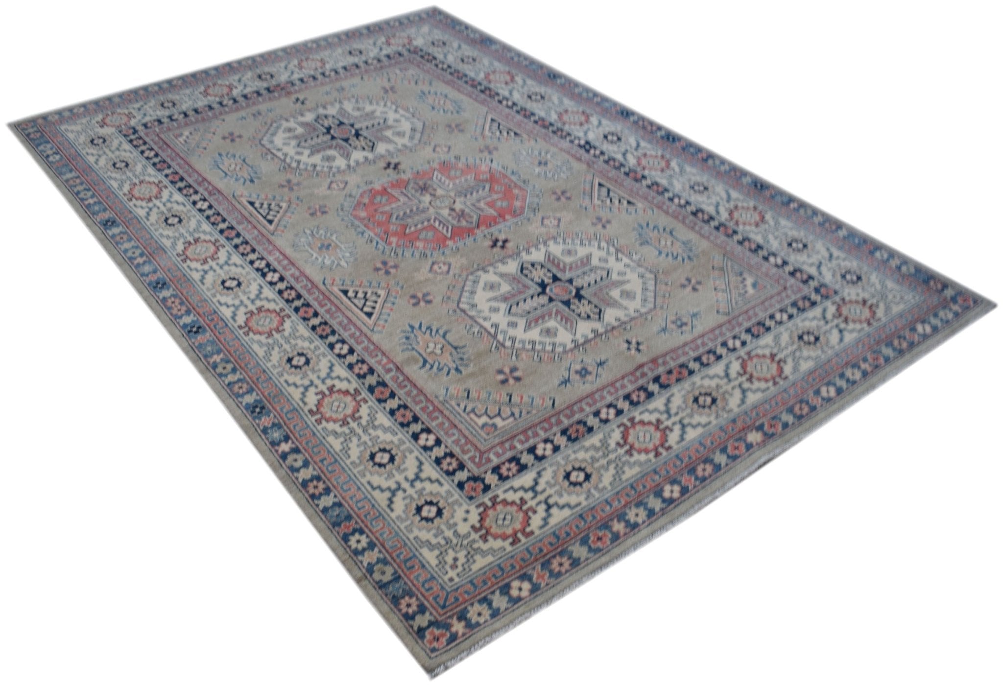 Handmade Afghan Kazakh Rug | 298 x 200 cm | 9'9" x 6'7" - Najaf Rugs & Textile