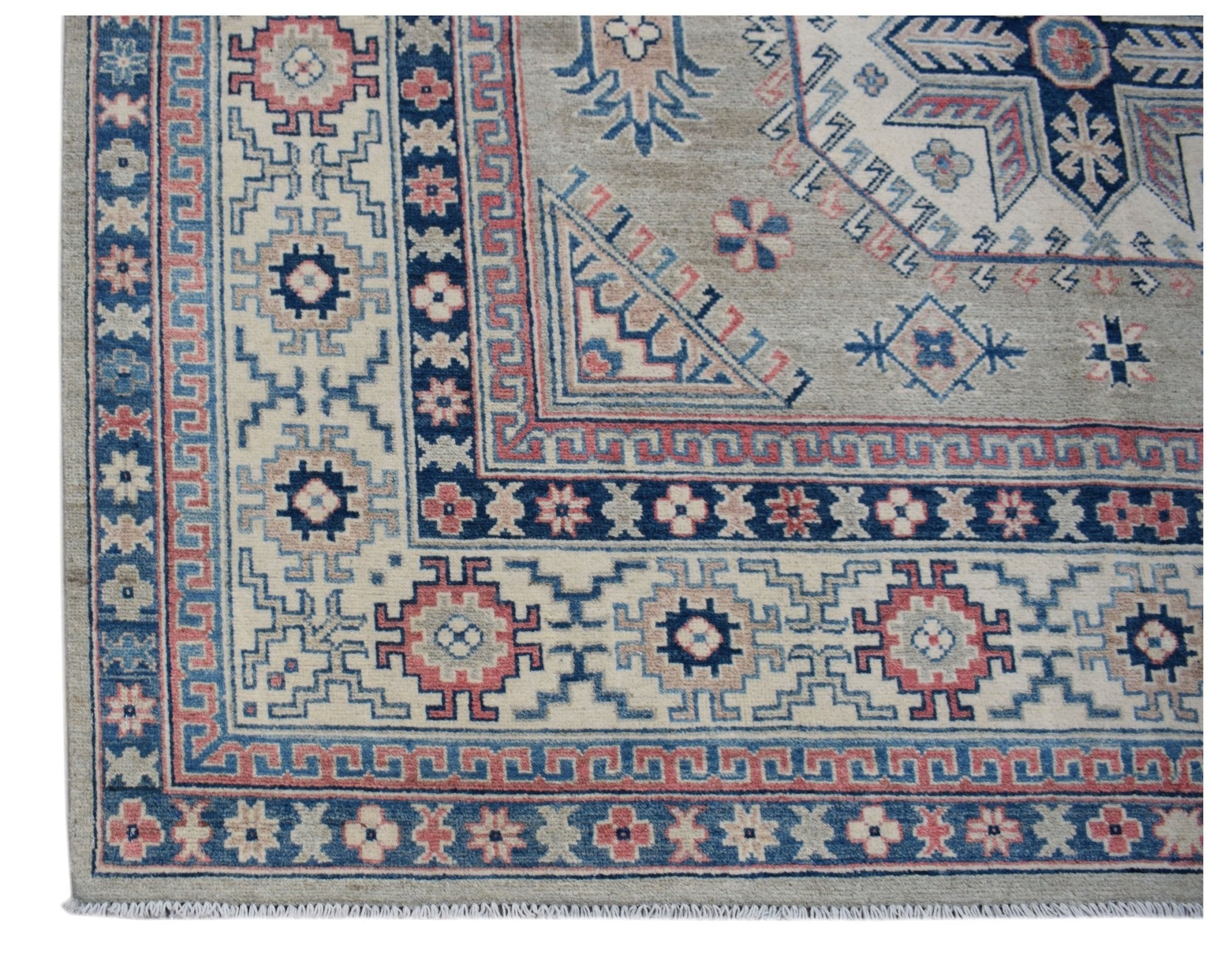 Handmade Afghan Kazakh Rug | 298 x 200 cm | 9'9" x 6'7" - Najaf Rugs & Textile