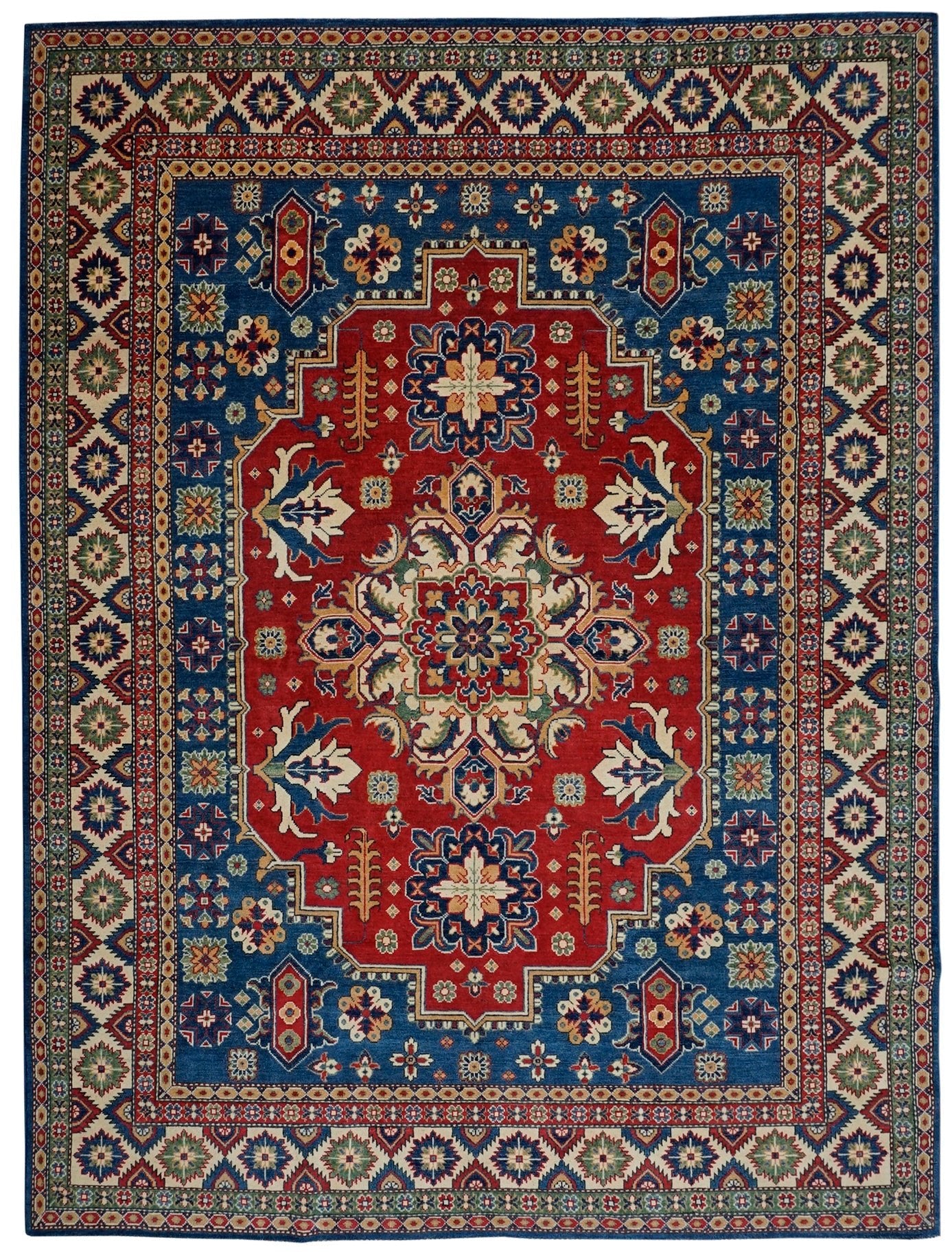 Handmade Afghan Kazakh Rug | 305 x 240 cm | 10' x 7'8" - Najaf Rugs & Textile