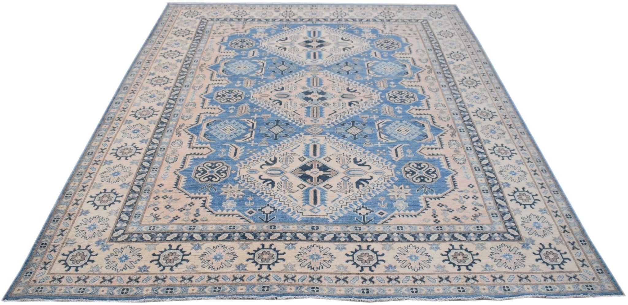 Handmade Afghan Kazakh Rug | 359 x 272 cm | 10'10 x 8'11" - Najaf Rugs & Textile