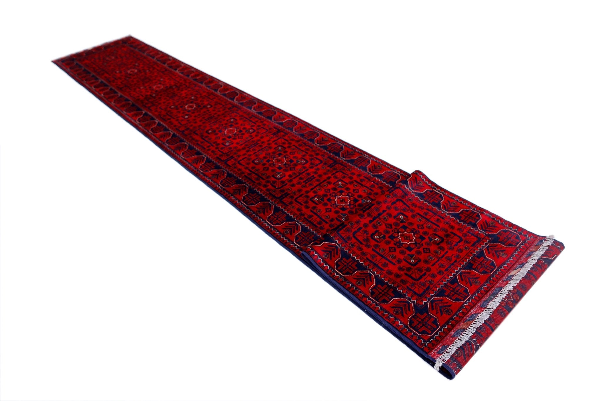 Handmade Afghan Khal Mohammadi Hallway Runner | 570 x 81 cm | 18’9” x 2’8” - Najaf Rugs & Textile