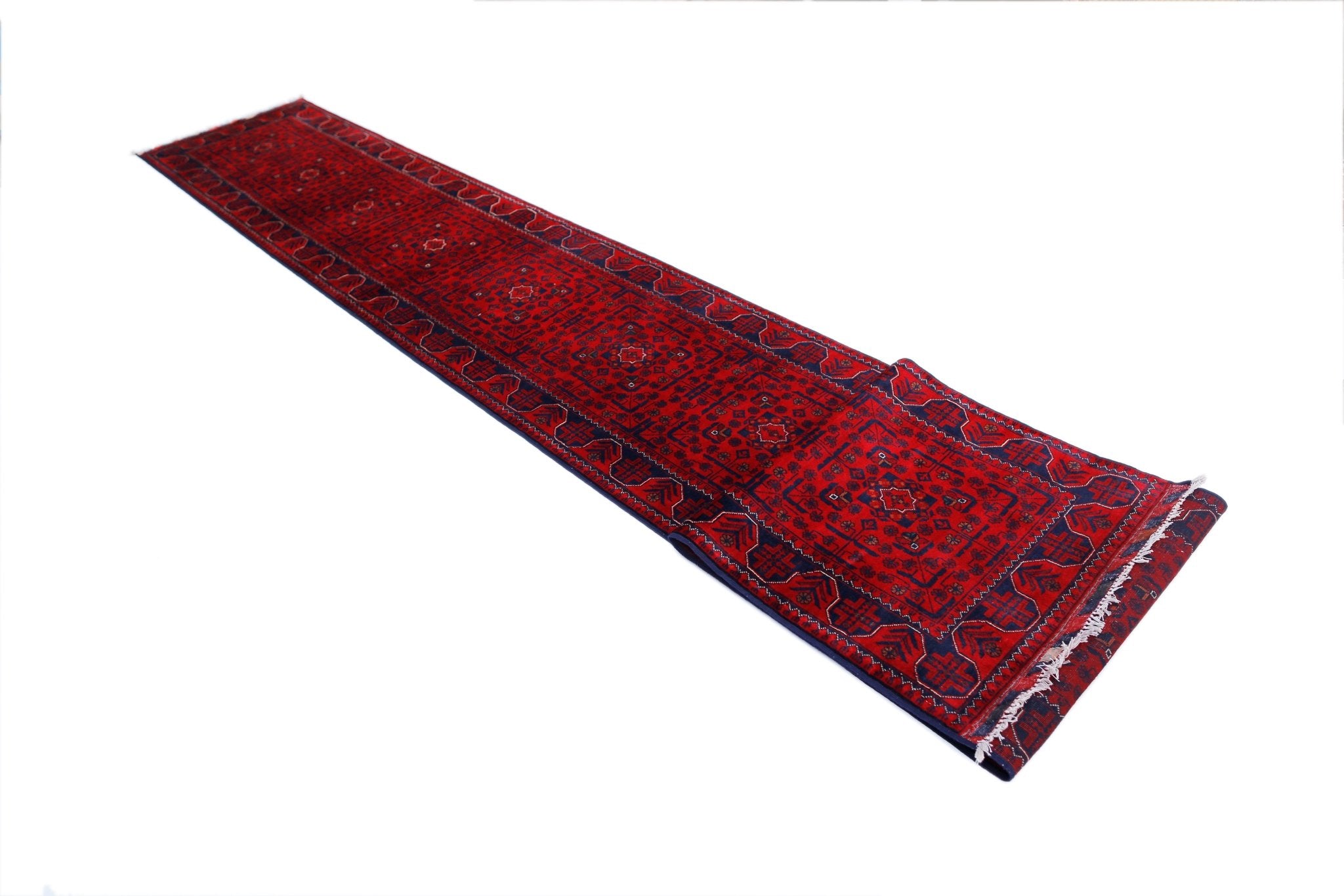 Handmade Afghan Khal Mohammadi Hallway Runner | 573 x 80 cm | 18’10” x 2’8” - Najaf Rugs & Textile