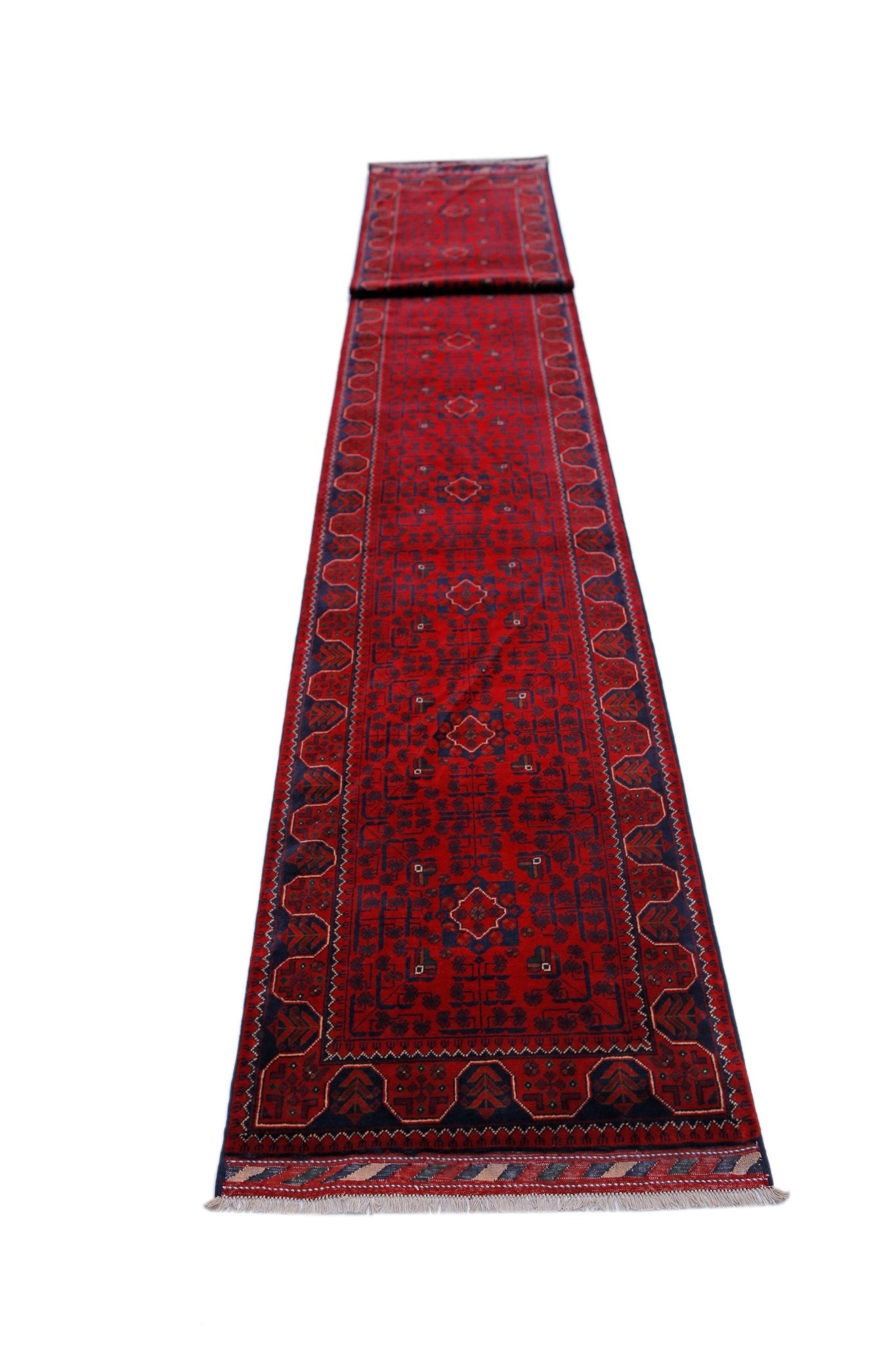 Handmade Afghan Khal Mohammadi Hallway Runner | 679 x 80 cm | 22’4” x 2’8” - Najaf Rugs & Textile