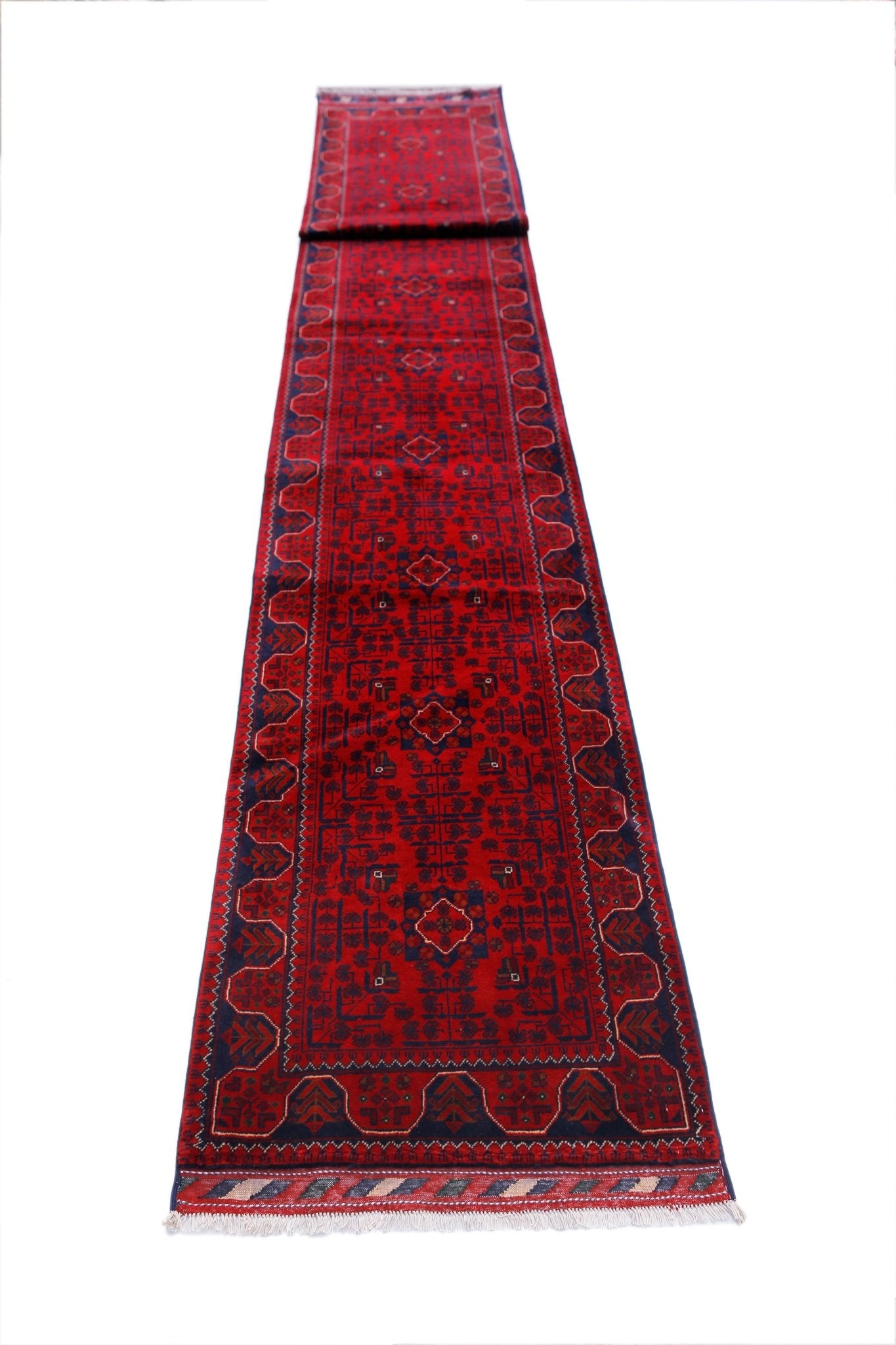 Handmade Afghan Khal Mohammadi Hallway Runner | 683 x 78 cm | 22’5” x 2’7” - Najaf Rugs & Textile