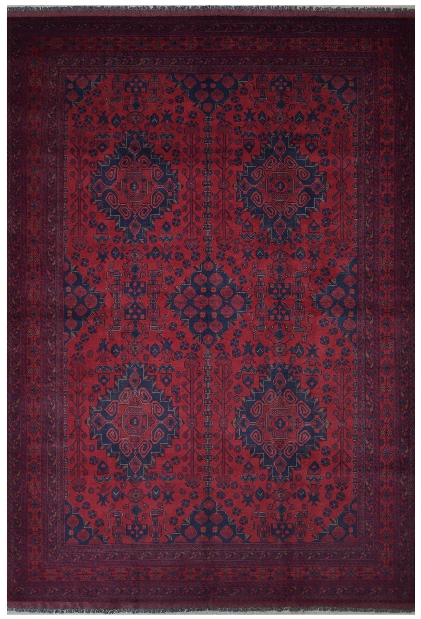 Handmade Afghan Khal Mohammadi Rug | 295 x 200 cm | 9'6" x 6'5" - Najaf Rugs & Textile