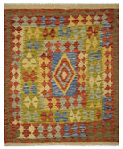 Handmade Afghan Maimana Kilim | 110 x 98 cm | 3'6" x 3'2" - Najaf Rugs & Textile