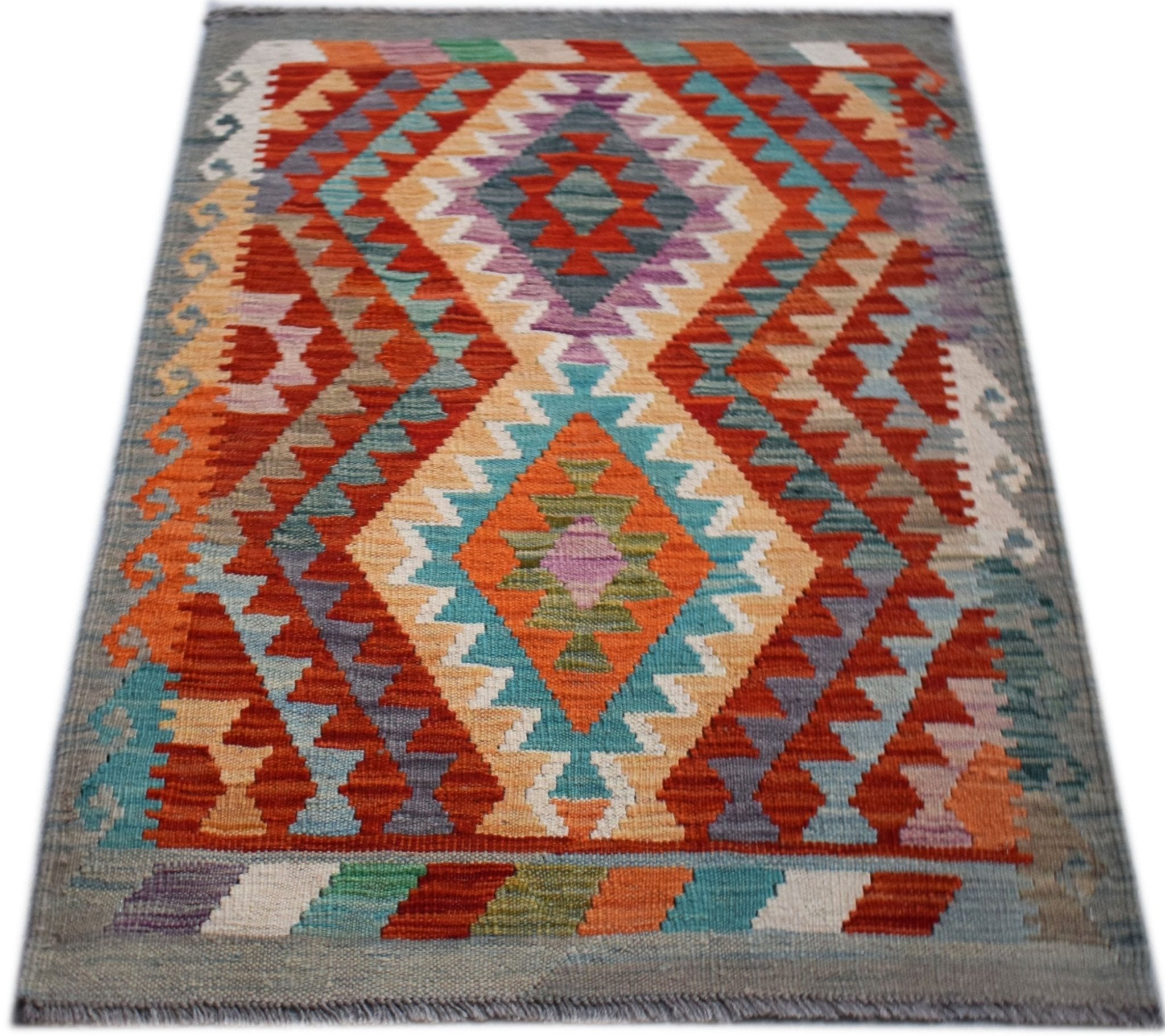 Handmade Afghan Maimana Kilim | 112 x 82 cm | 4'3" x 2'9" - Najaf Rugs & Textile