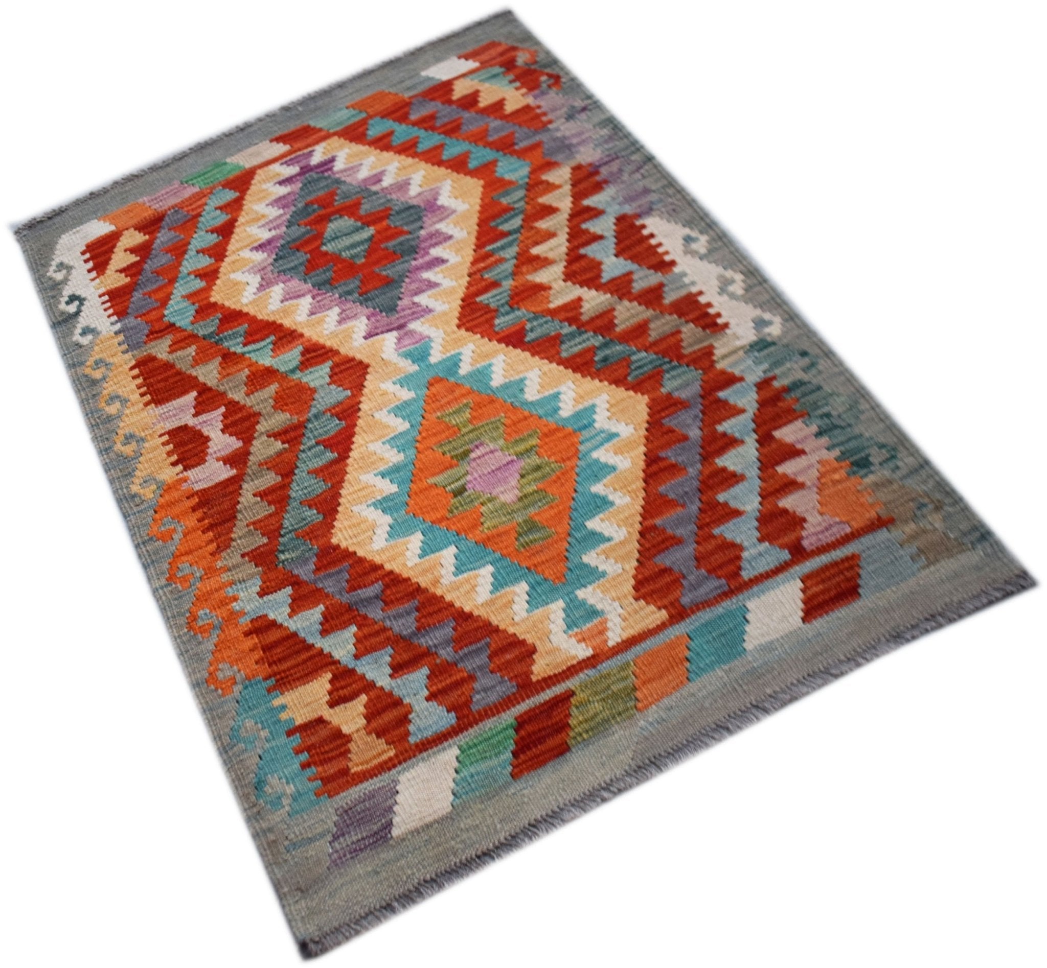 Handmade Afghan Maimana Kilim | 112 x 82 cm | 4'3" x 2'9" - Najaf Rugs & Textile