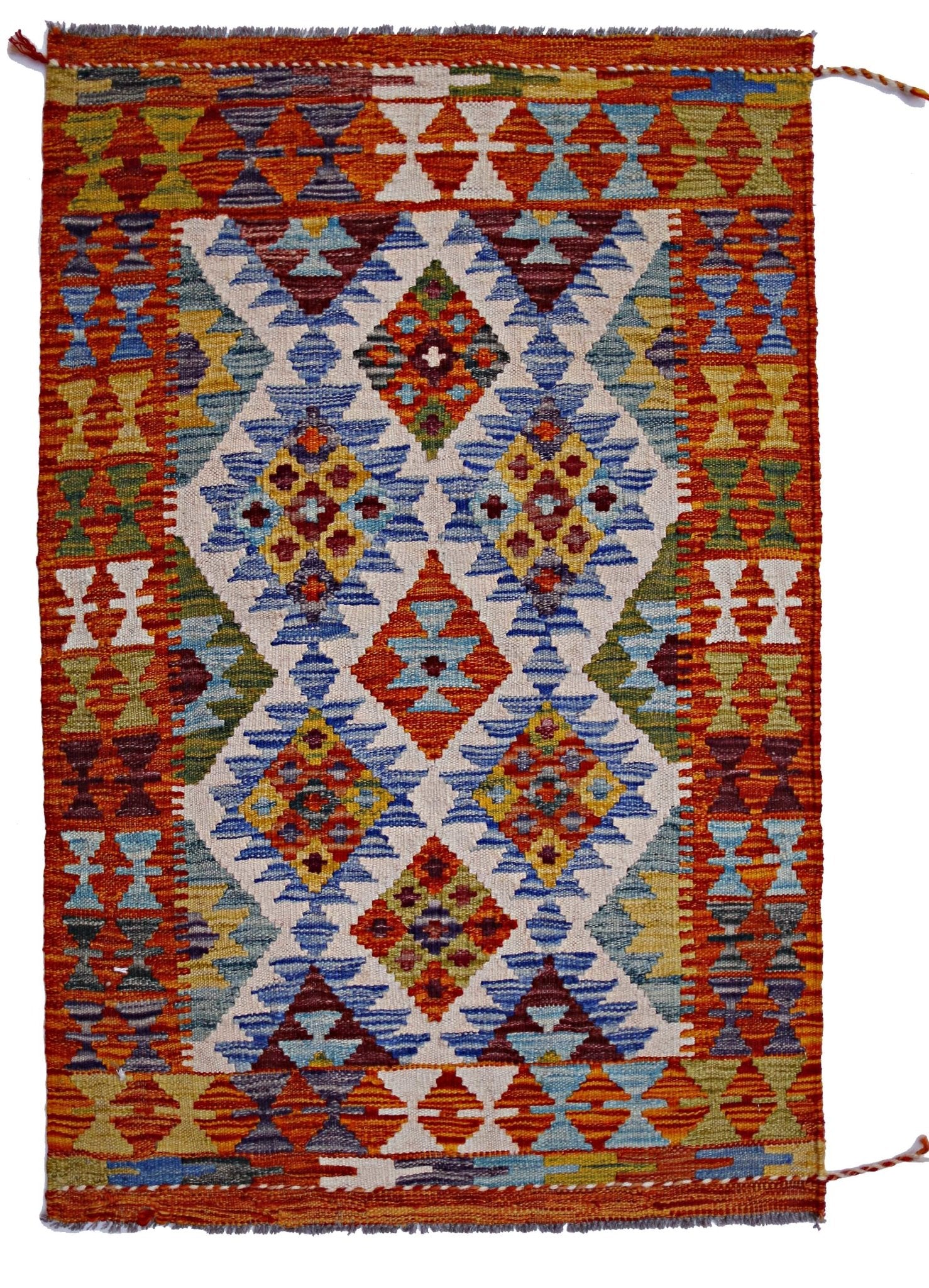 Handmade Afghan Maimana Kilim | 120 x 77 cm | 3'11" x 2'7" - Najaf Rugs & Textile