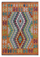 Handmade Afghan Maimana Kilim | 120 x 84 cm | 3'11" x 2'1" - Najaf Rugs & Textile