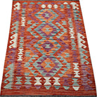 Handmade Afghan Maimana Kilim | 121 x 81 cm | 4' x 2'1" - Najaf Rugs & Textile