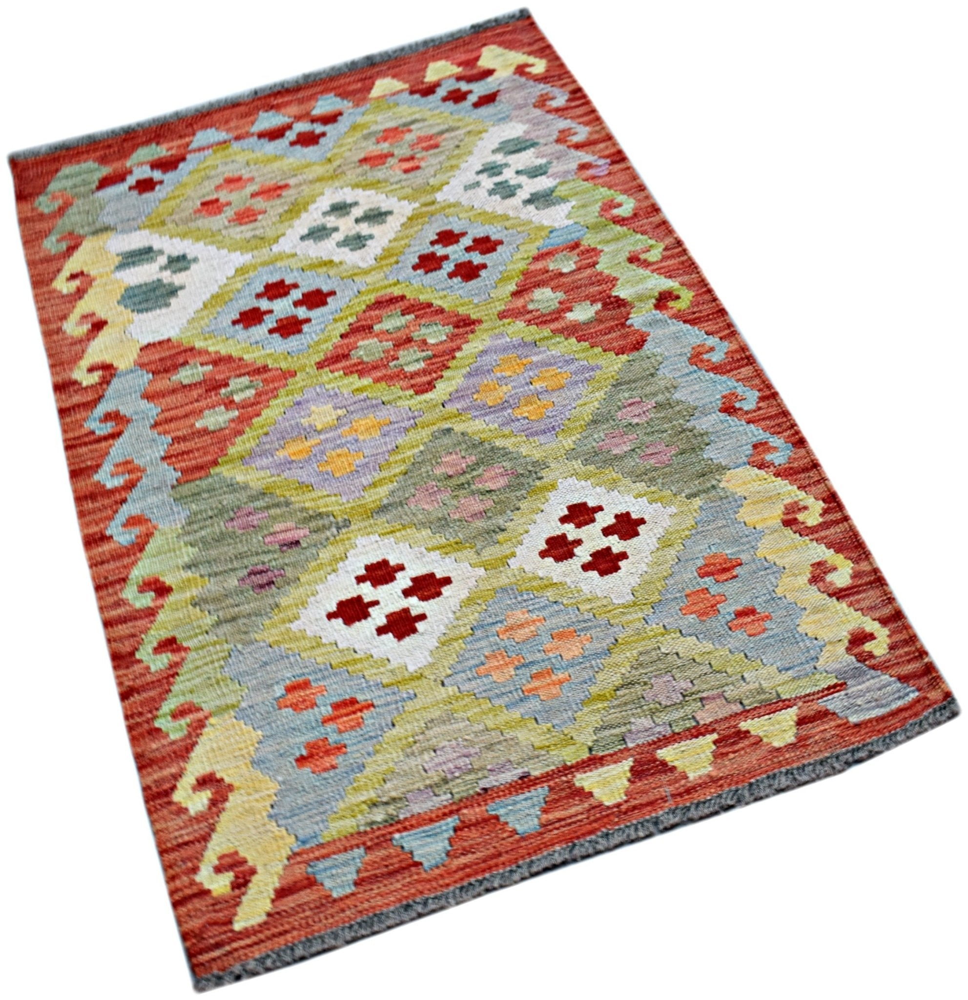 Handmade Afghan Maimana Kilim | 121 x 83 cm | 4' x 2'9" - Najaf Rugs & Textile