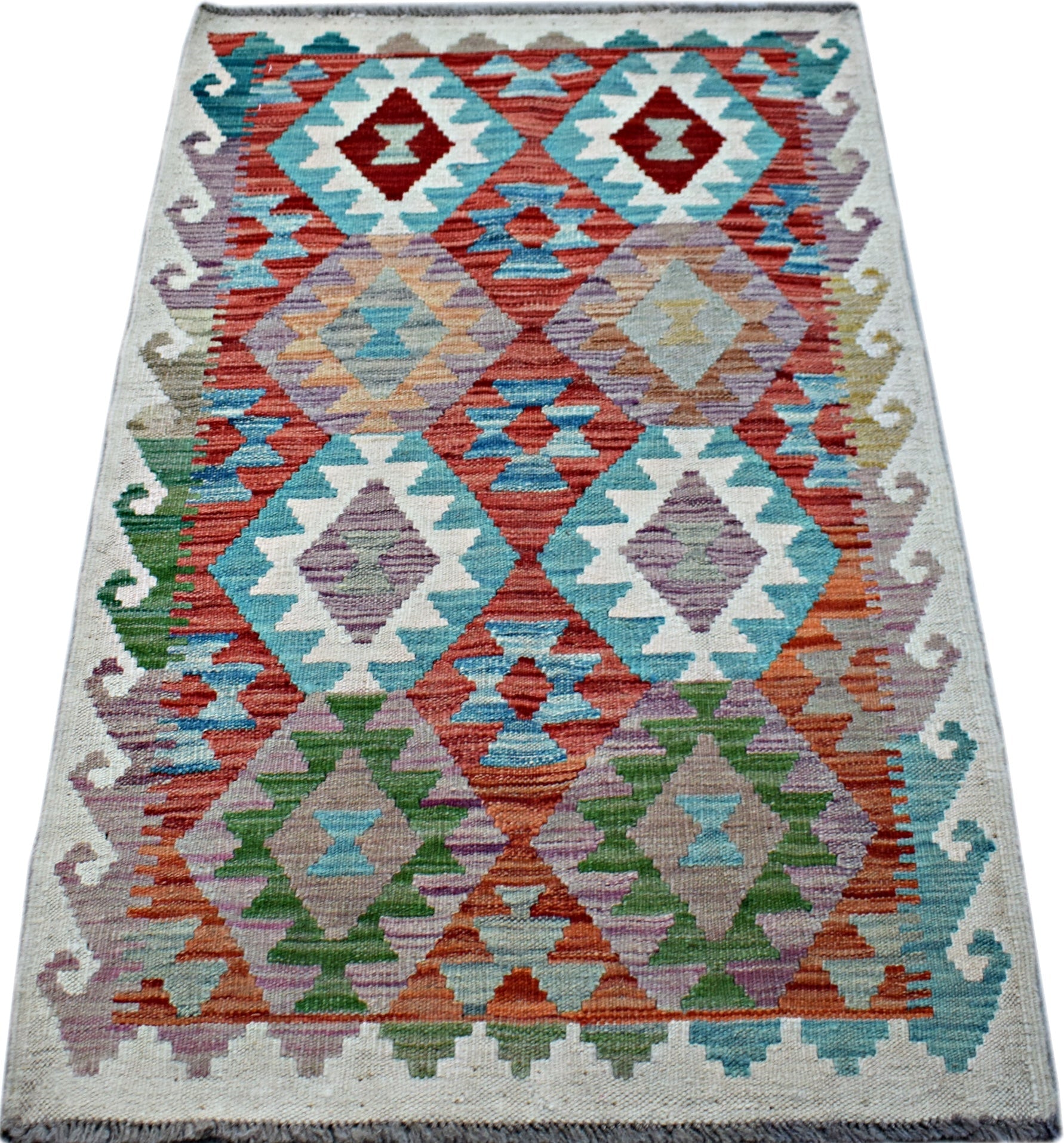 Handmade Afghan Maimana Kilim | 122 x 76 cm | 4'1" x 2'6" - Najaf Rugs & Textile