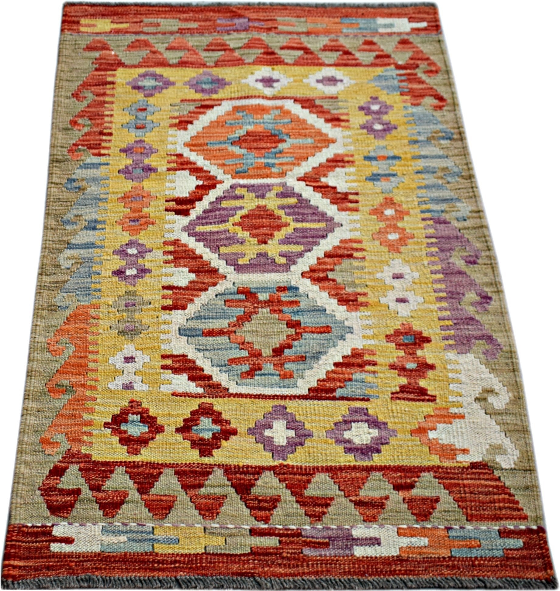 Handmade Afghan Maimana Kilim | 122 x 78 cm | 4' x 2'7" - Najaf Rugs & Textile