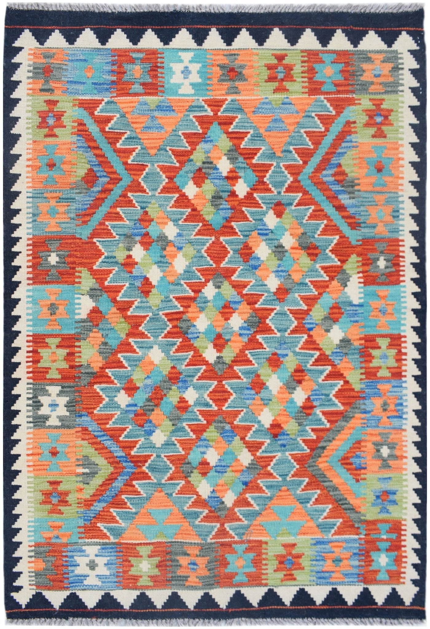 Handmade Afghan Maimana Kilim | 122 x 80 cm | 4' x 2'11" - Najaf Rugs & Textile