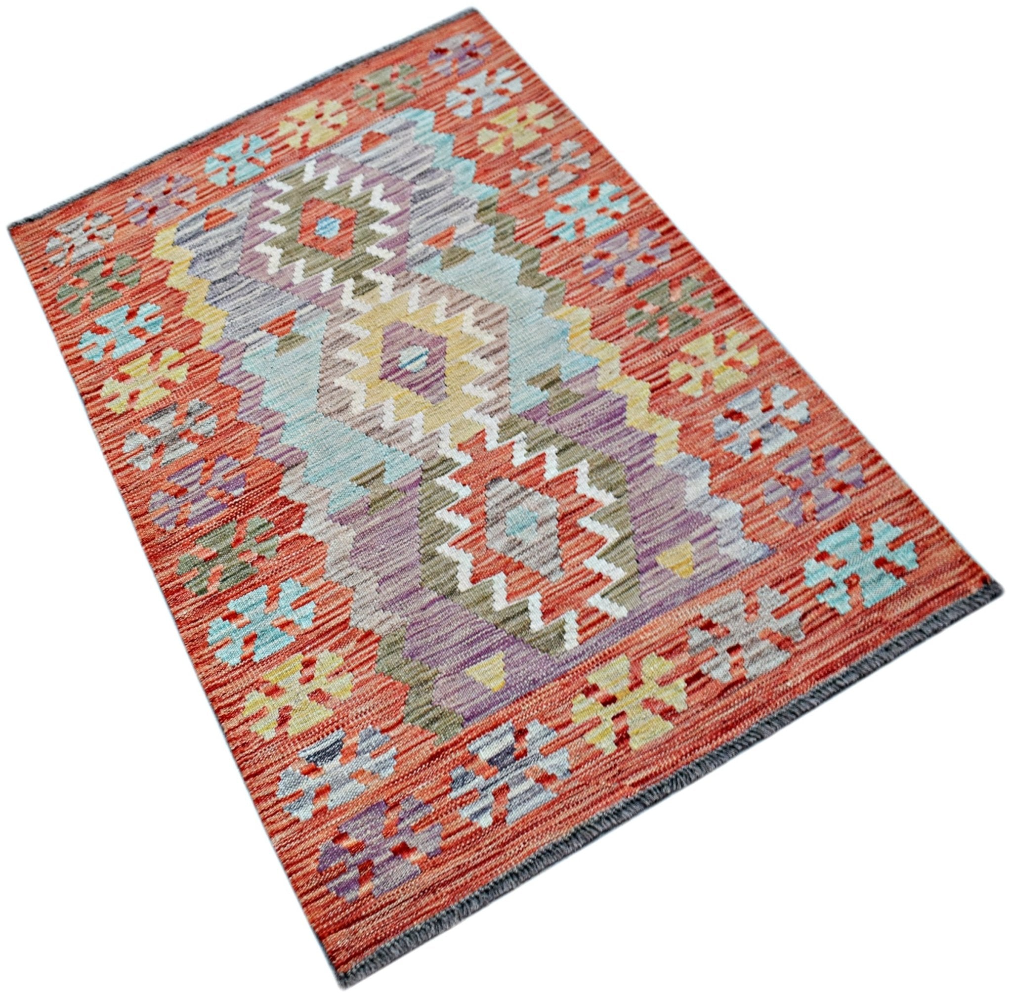 Handmade Afghan Maimana Kilim | 122 x 81 cm | 4' x 2'8" - Najaf Rugs & Textile