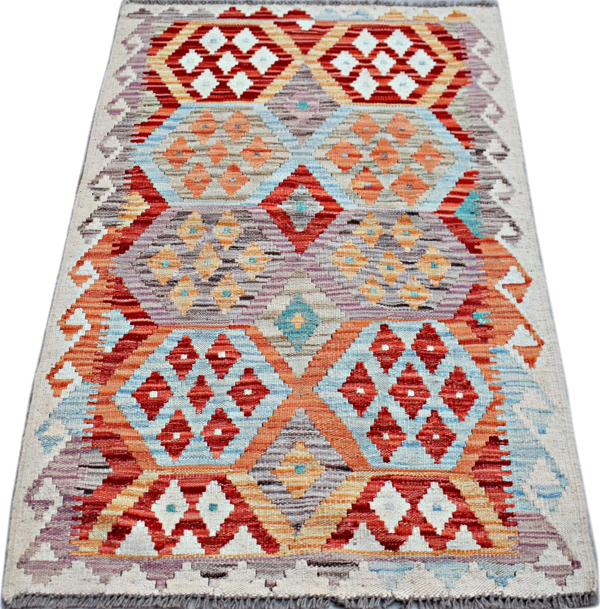 Handmade Afghan Maimana Kilim | 122 x 82 cm | 4'10" x 2'8" - Najaf Rugs & Textile