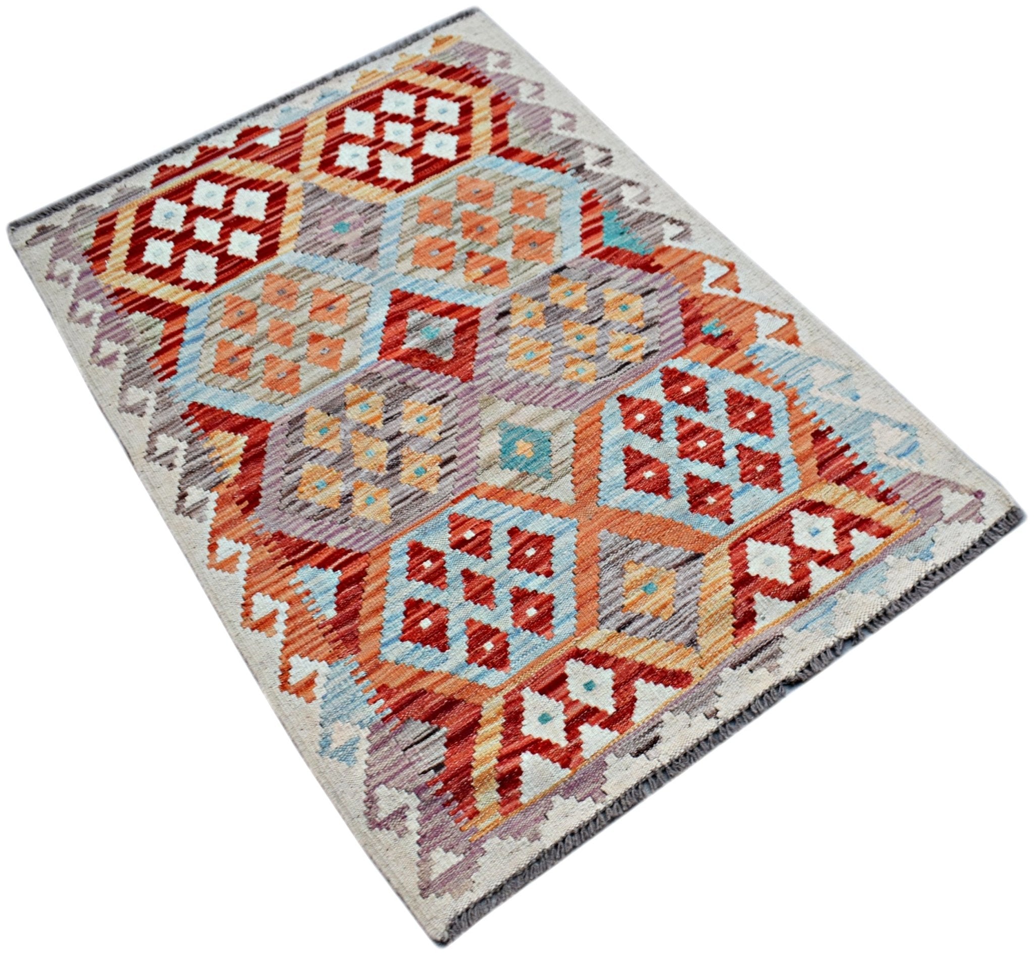 Handmade Afghan Maimana Kilim | 122 x 82 cm | 4'10" x 2'8" - Najaf Rugs & Textile