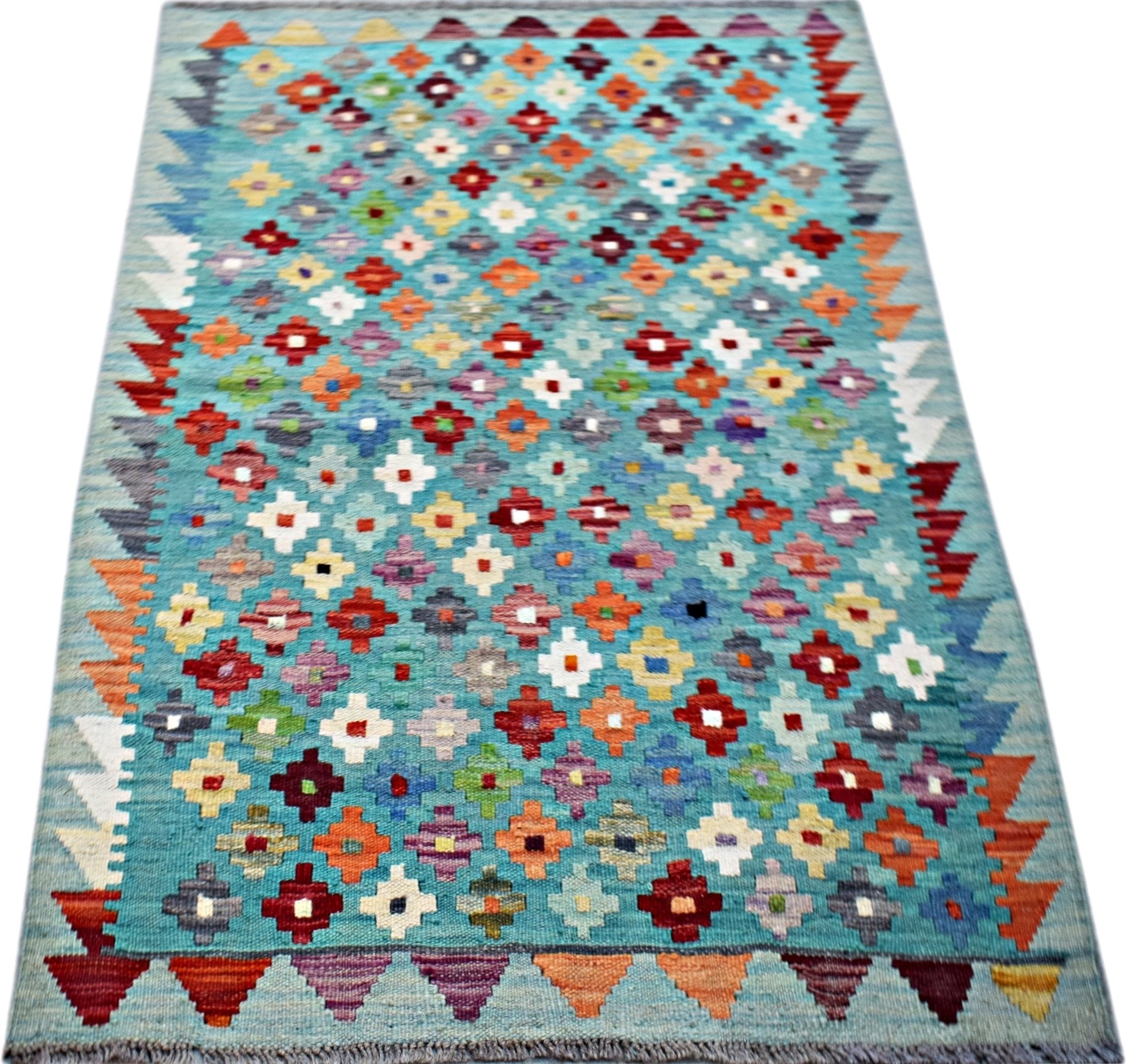 Handmade Afghan Maimana Kilim | 122 x 86 cm | 4'10" x 2'10" - Najaf Rugs & Textile