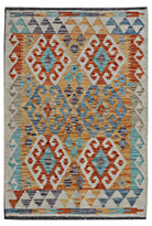 Handmade Afghan Maimana Kilim | 123 x 84 cm | 4' x 2'9" - Najaf Rugs & Textile