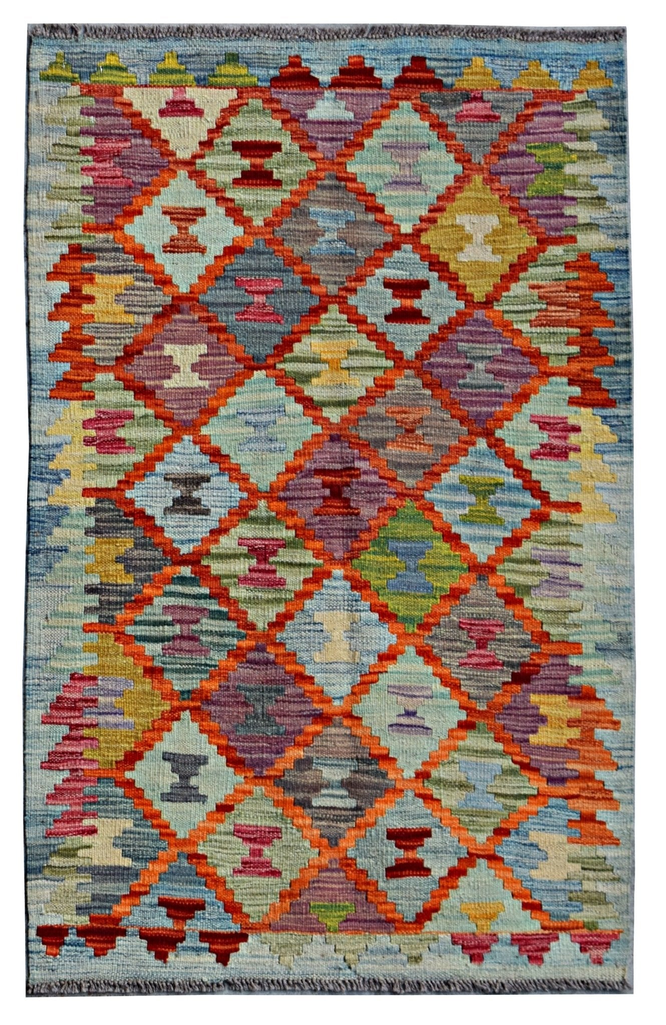 Handmade Afghan Maimana Kilim | 124 x 78 cm | 4'1" x 2'7" - Najaf Rugs & Textile