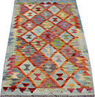 Handmade Afghan Maimana Kilim | 124 x 78 cm | 4'1" x 2'7" - Najaf Rugs & Textile