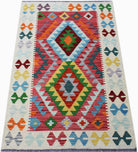 Handmade Afghan Maimana Kilim | 124 x 82 cm | 4'1" x 2'8" - Najaf Rugs & Textile