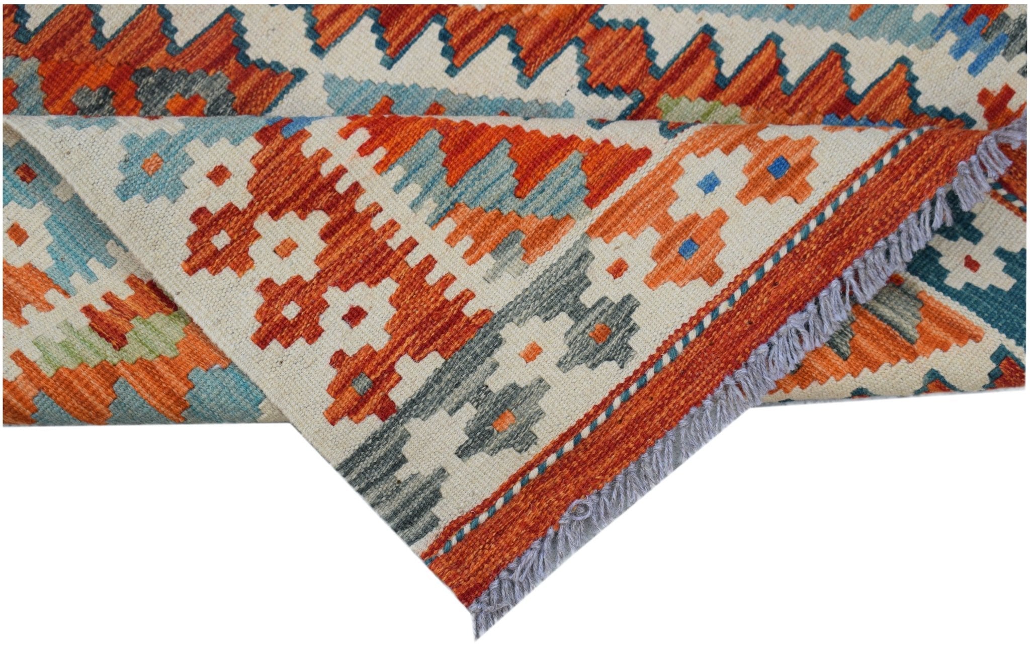 Handmade Afghan Maimana Kilim | 124 x 84 cm | 4'11" x 2'9" - Najaf Rugs & Textile