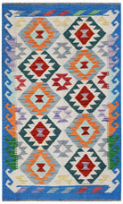 Handmade Afghan Maimana Kilim | 125 x 76 cm | 4'1" x 2'6" - Najaf Rugs & Textile