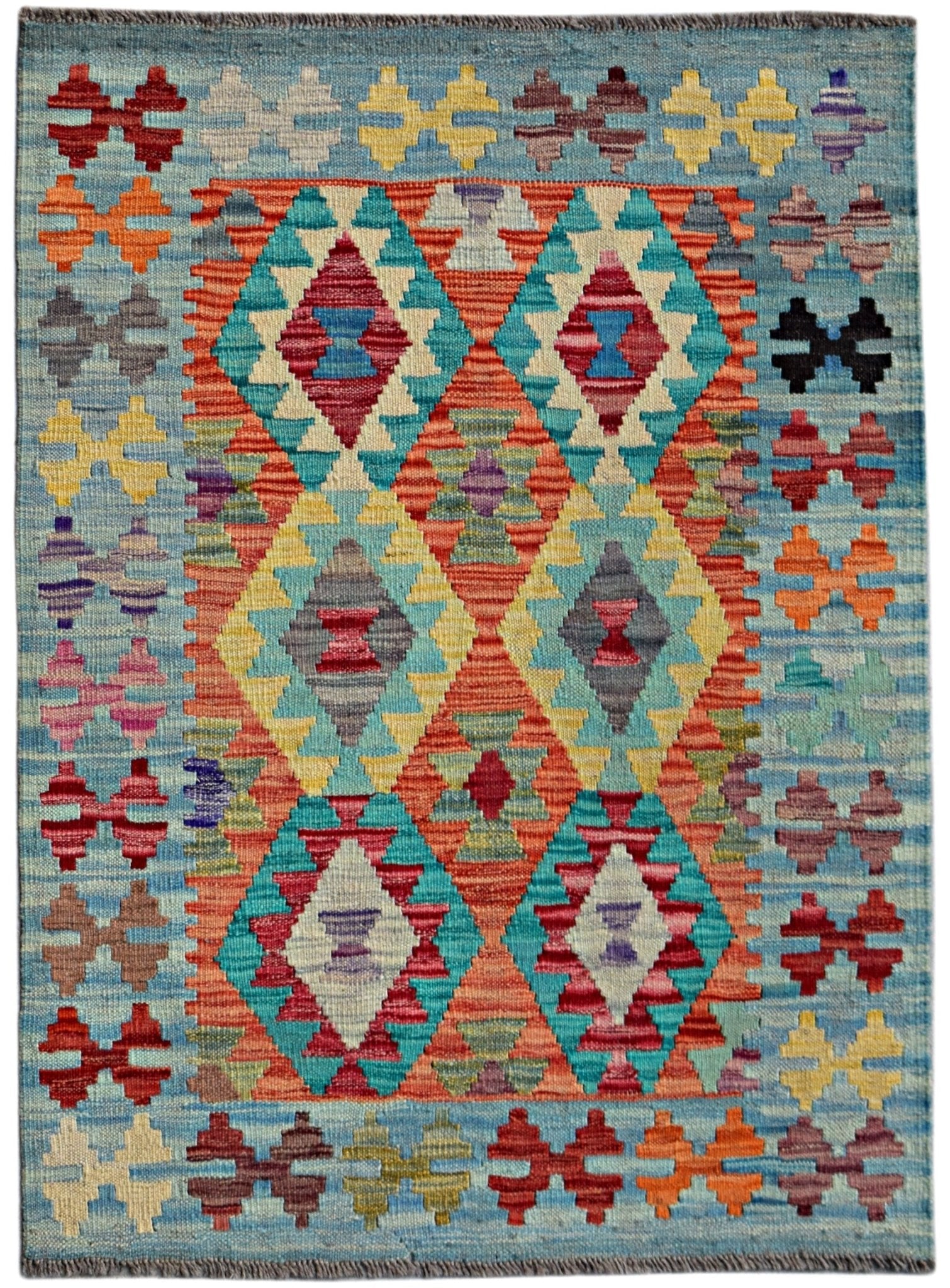 Handmade Afghan Maimana Kilim | 125 x 88 cm | 4'2" x 2'11" - Najaf Rugs & Textile