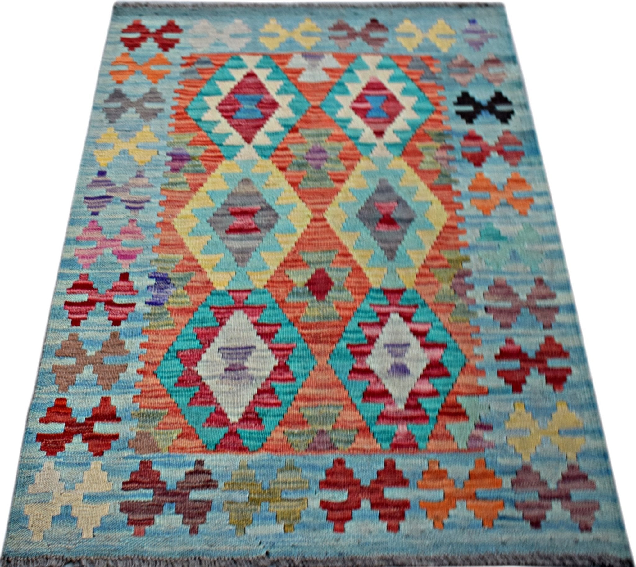 Handmade Afghan Maimana Kilim | 125 x 88 cm | 4'2" x 2'11" - Najaf Rugs & Textile