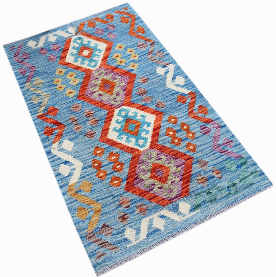 Handmade Afghan Maimana Kilim | 126 x 75 cm | 4'2" x 2'6" - Najaf Rugs & Textile