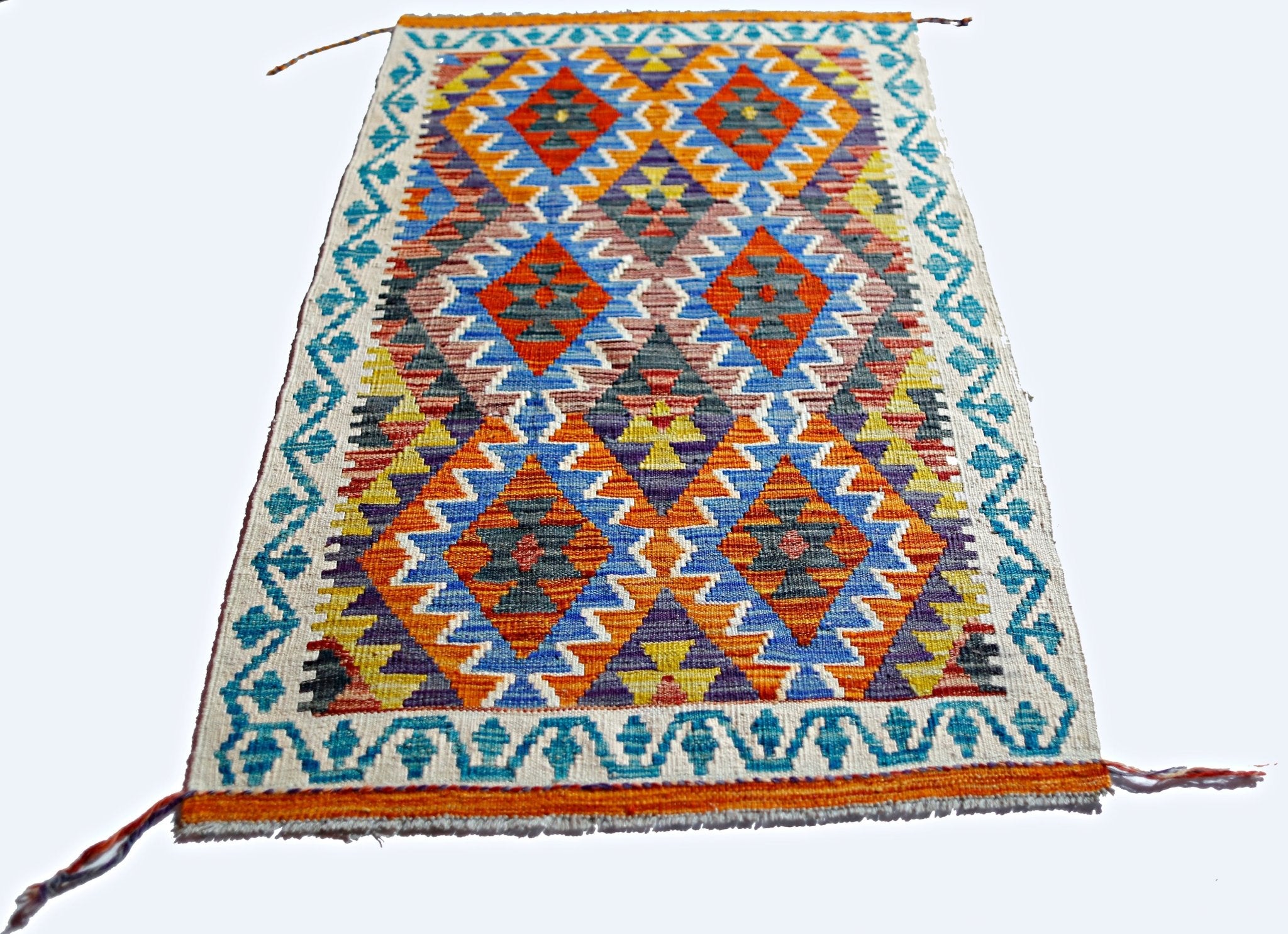 Handmade Afghan Maimana Kilim | 126 x 85 cm | 4'2" x 2'10" - Najaf Rugs & Textile