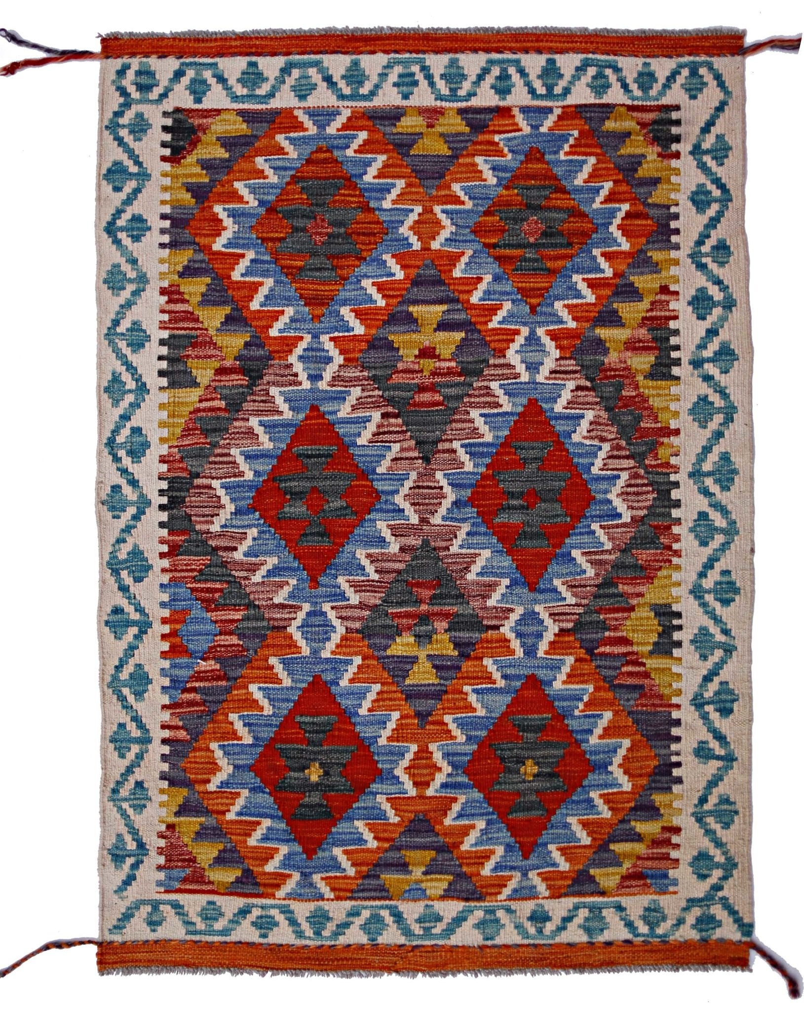 Handmade Afghan Maimana Kilim | 126 x 85 cm | 4'2" x 2'10" - Najaf Rugs & Textile