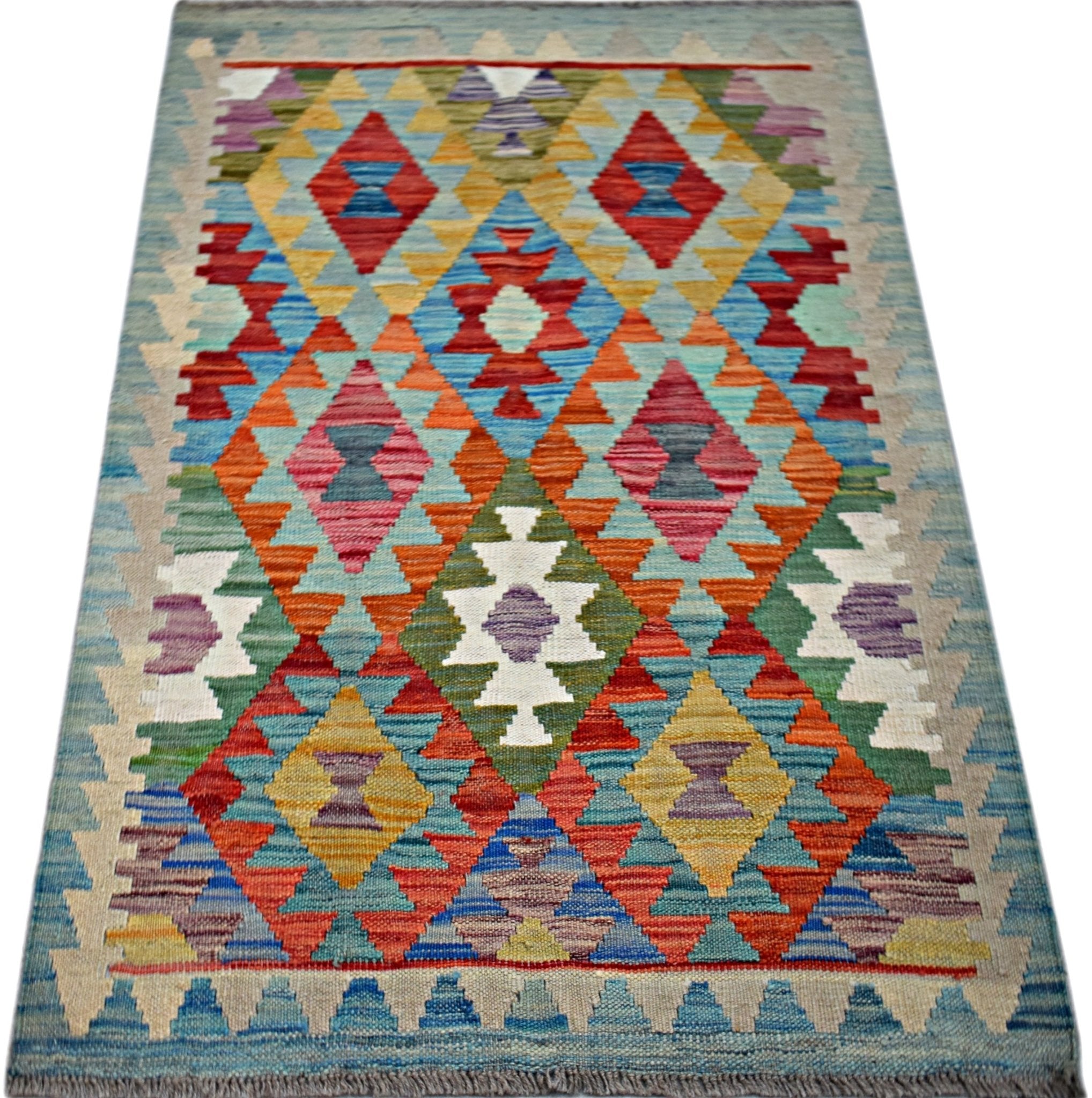 Handmade Afghan Maimana Kilim | 126 x 86 cm | 4'2" x 2'10" - Najaf Rugs & Textile