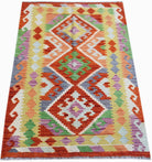 Handmade Afghan Maimana Kilim | 126 x 86 cm | 4'2" x 2'10" - Najaf Rugs & Textile