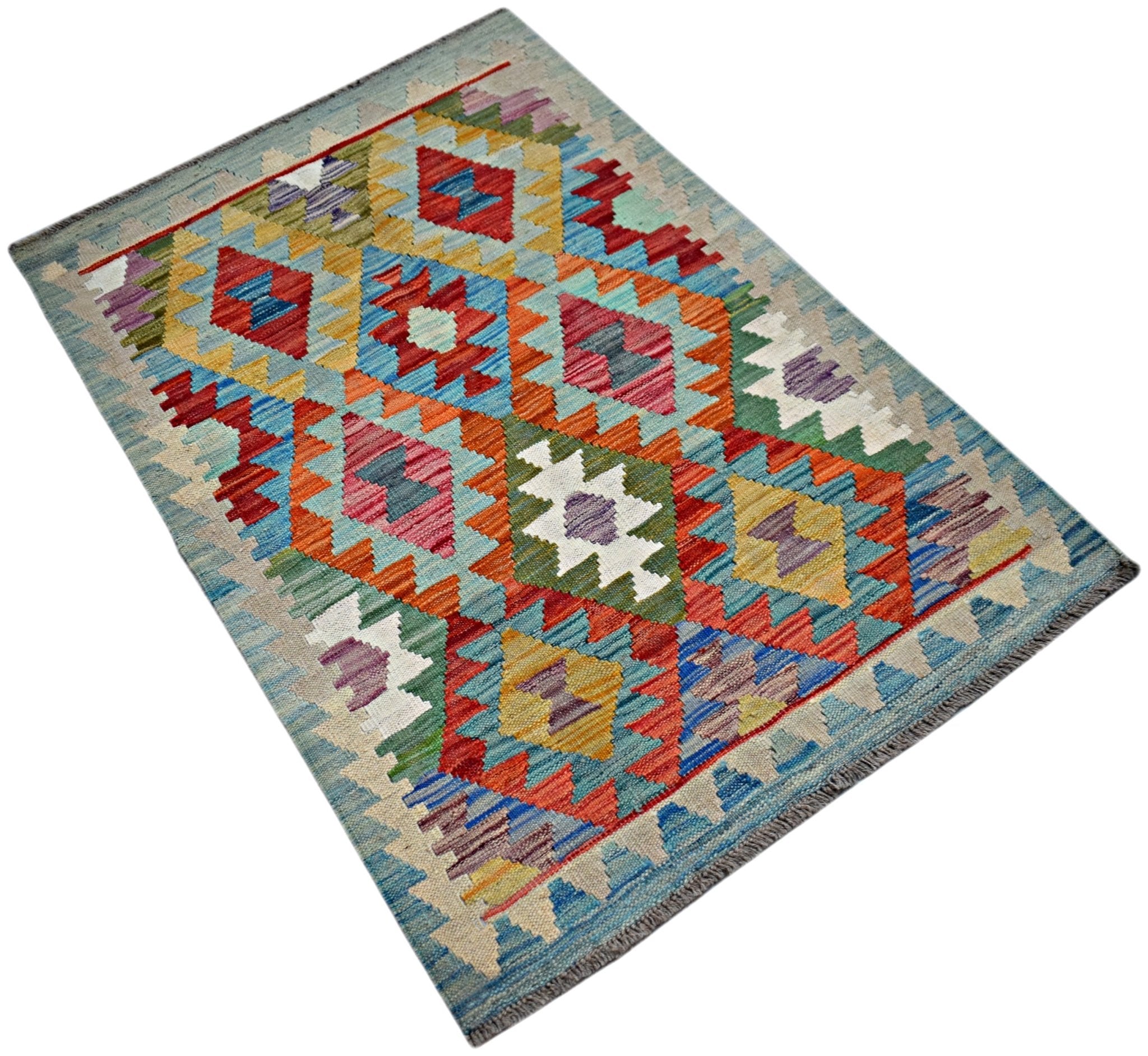 Handmade Afghan Maimana Kilim | 126 x 86 cm | 4'2" x 2'10" - Najaf Rugs & Textile