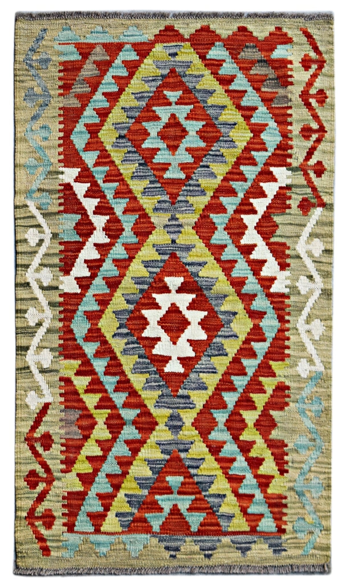 Handmade Afghan Maimana Kilim | 127 x 76 cm | 4'2" x 2'6" - Najaf Rugs & Textile