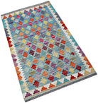 Handmade Afghan Maimana Kilim | 127 x 77 cm | 4'2" x 2'6" - Najaf Rugs & Textile