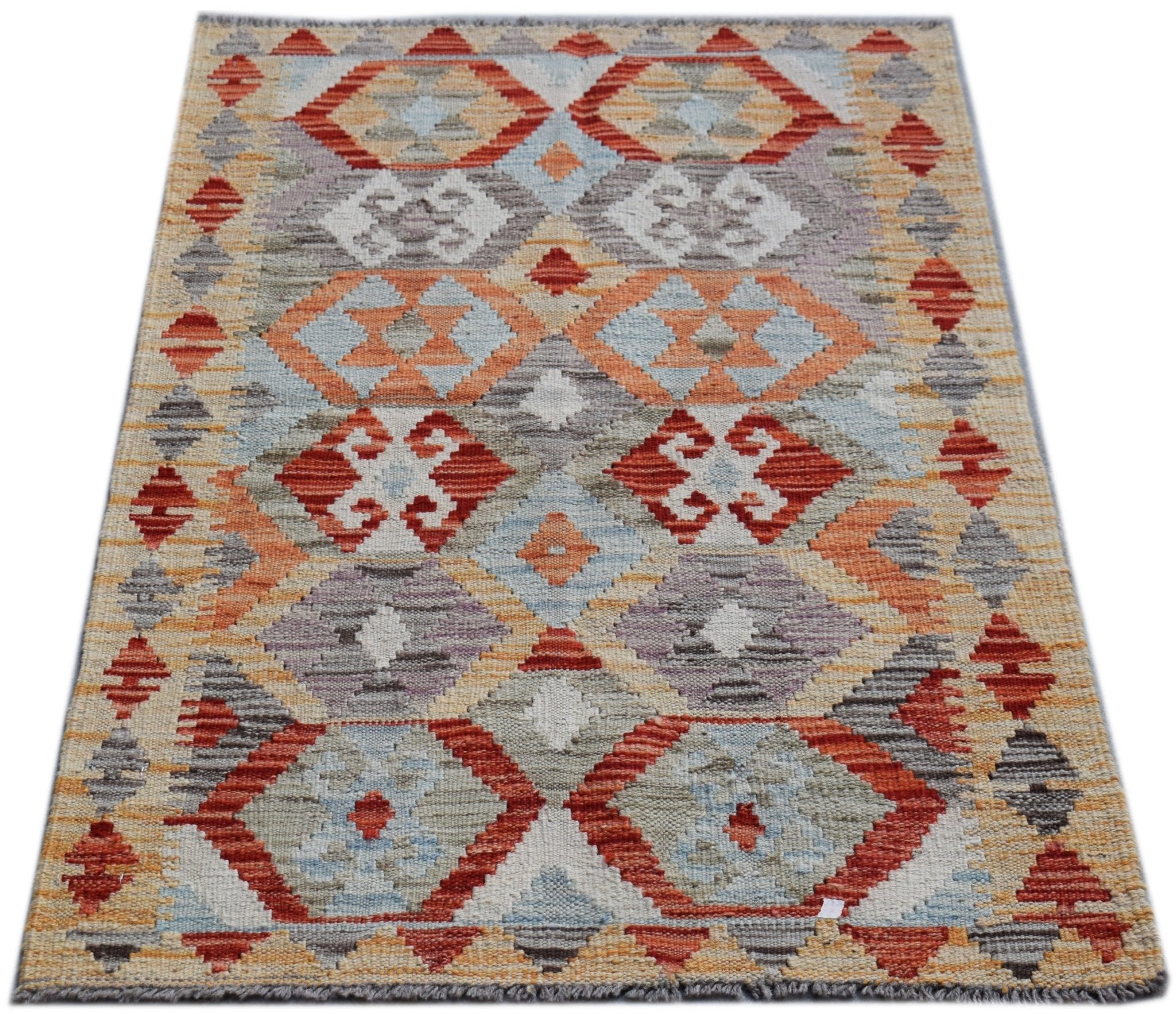 Handmade Afghan Maimana Kilim | 127 x 81 cm | 4'2" x 2'8" - Najaf Rugs & Textile