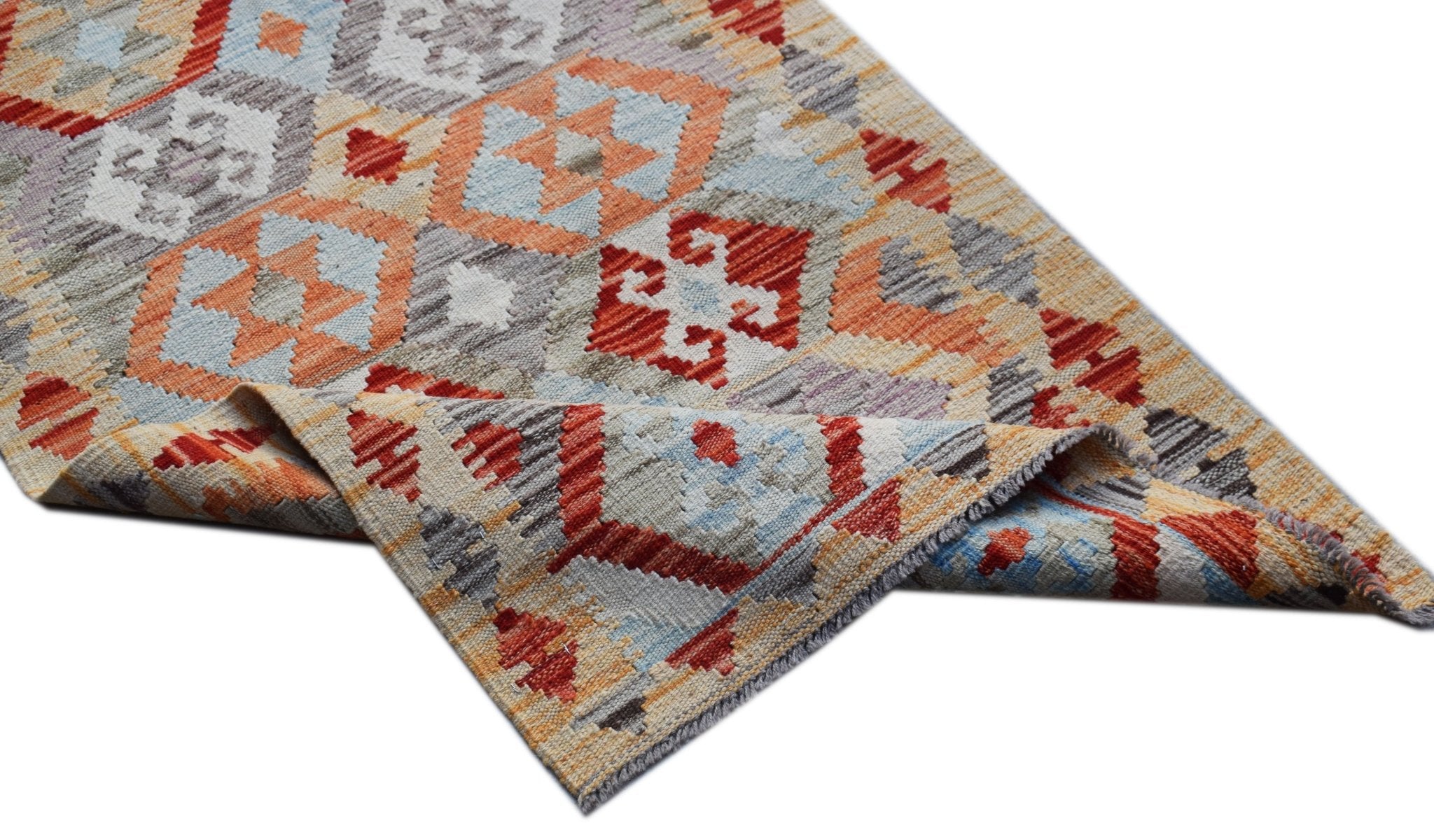 Handmade Afghan Maimana Kilim | 127 x 81 cm | 4'2" x 2'8" - Najaf Rugs & Textile