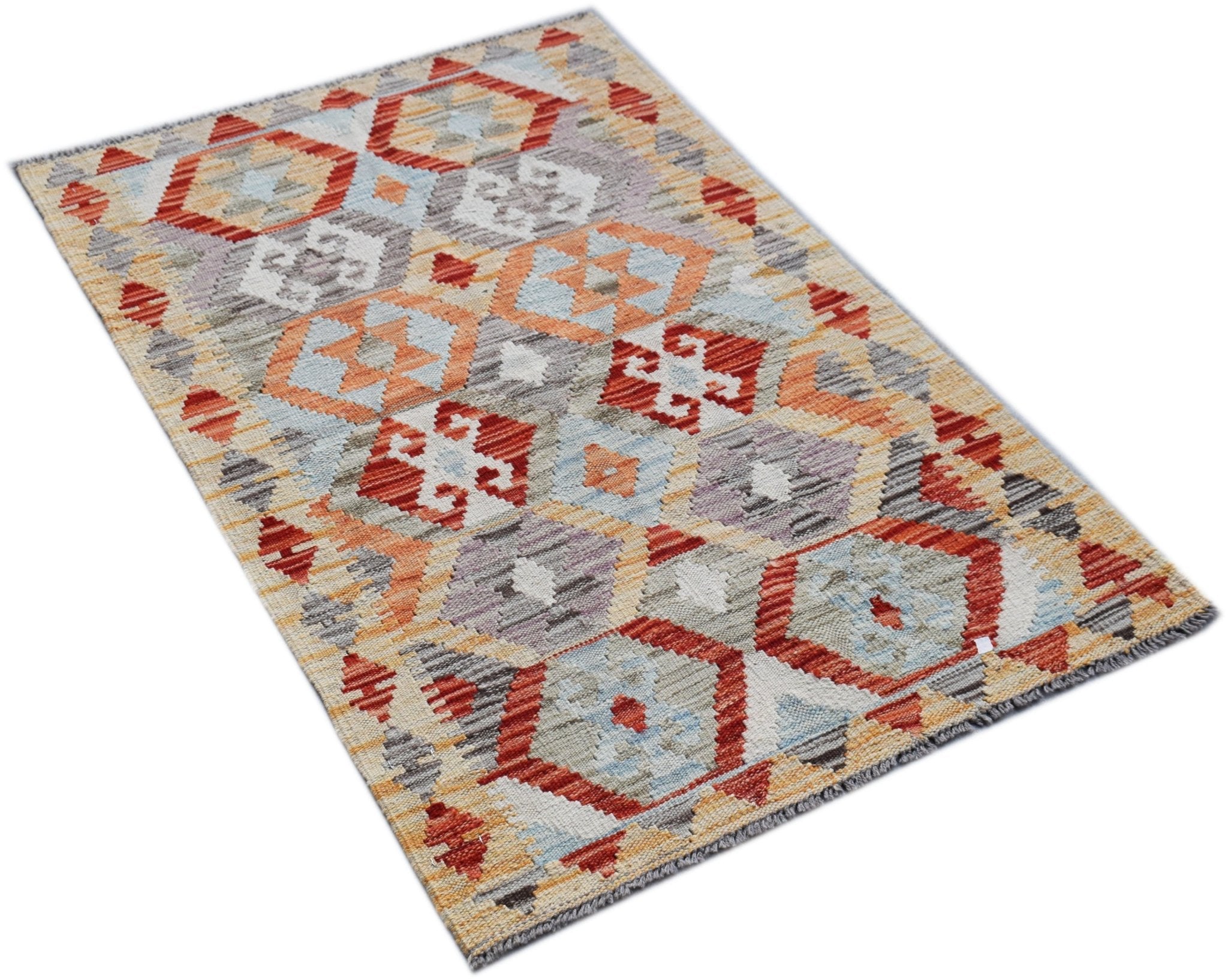 Handmade Afghan Maimana Kilim | 127 x 81 cm | 4'2" x 2'8" - Najaf Rugs & Textile