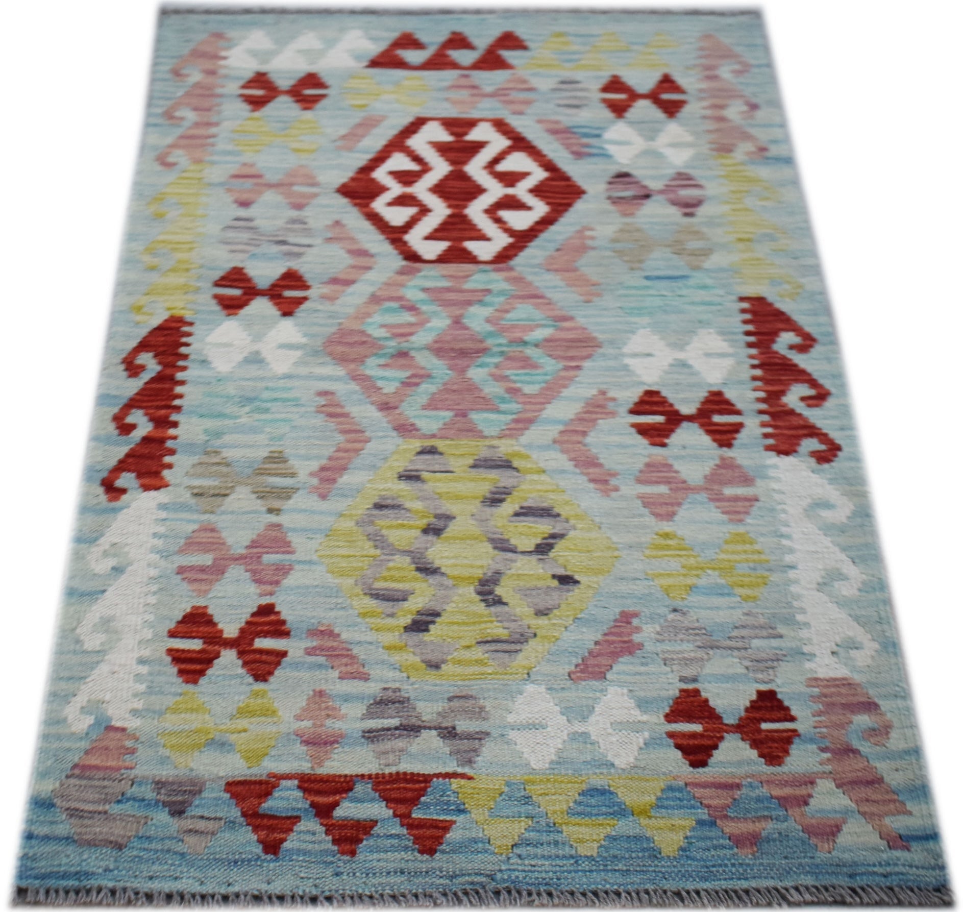 Handmade Afghan Maimana Kilim | 127 x 84 cm | 4'2" x 2'9" - Najaf Rugs & Textile