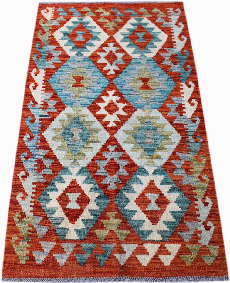 Handmade Afghan Maimana Kilim | 128 x 74 cm | 4'3" x 2'5" - Najaf Rugs & Textile