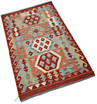 Handmade Afghan Maimana Kilim | 129 x 79 cm | 4'3" x 2'7" - Najaf Rugs & Textile