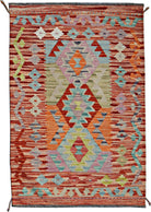 Handmade Afghan Maimana Kilim | 129 x 85 cm | 4'3" x 2'10" - Najaf Rugs & Textile