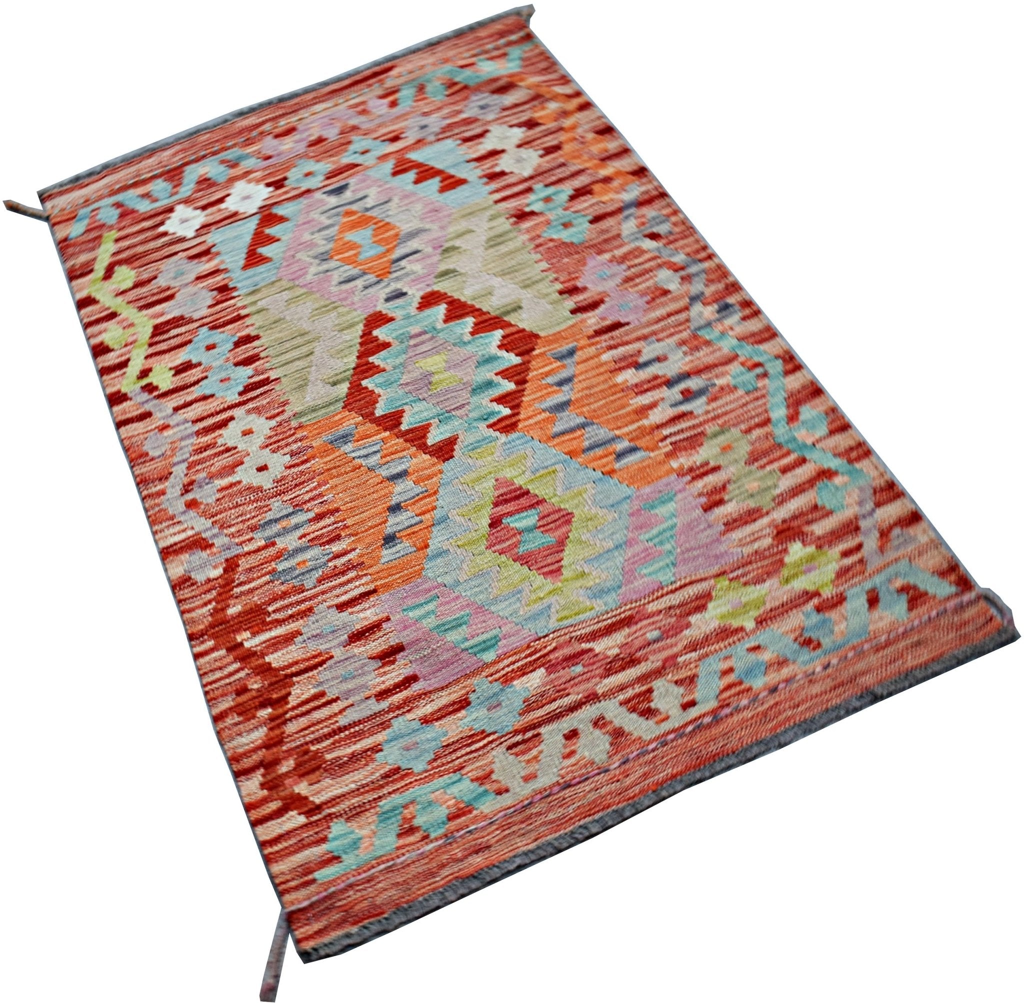 Handmade Afghan Maimana Kilim | 129 x 85 cm | 4'3" x 2'10" - Najaf Rugs & Textile