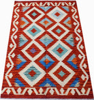 Handmade Afghan Maimana Kilim | 129 x 86 cm | 4'3" x 2'10" - Najaf Rugs & Textile