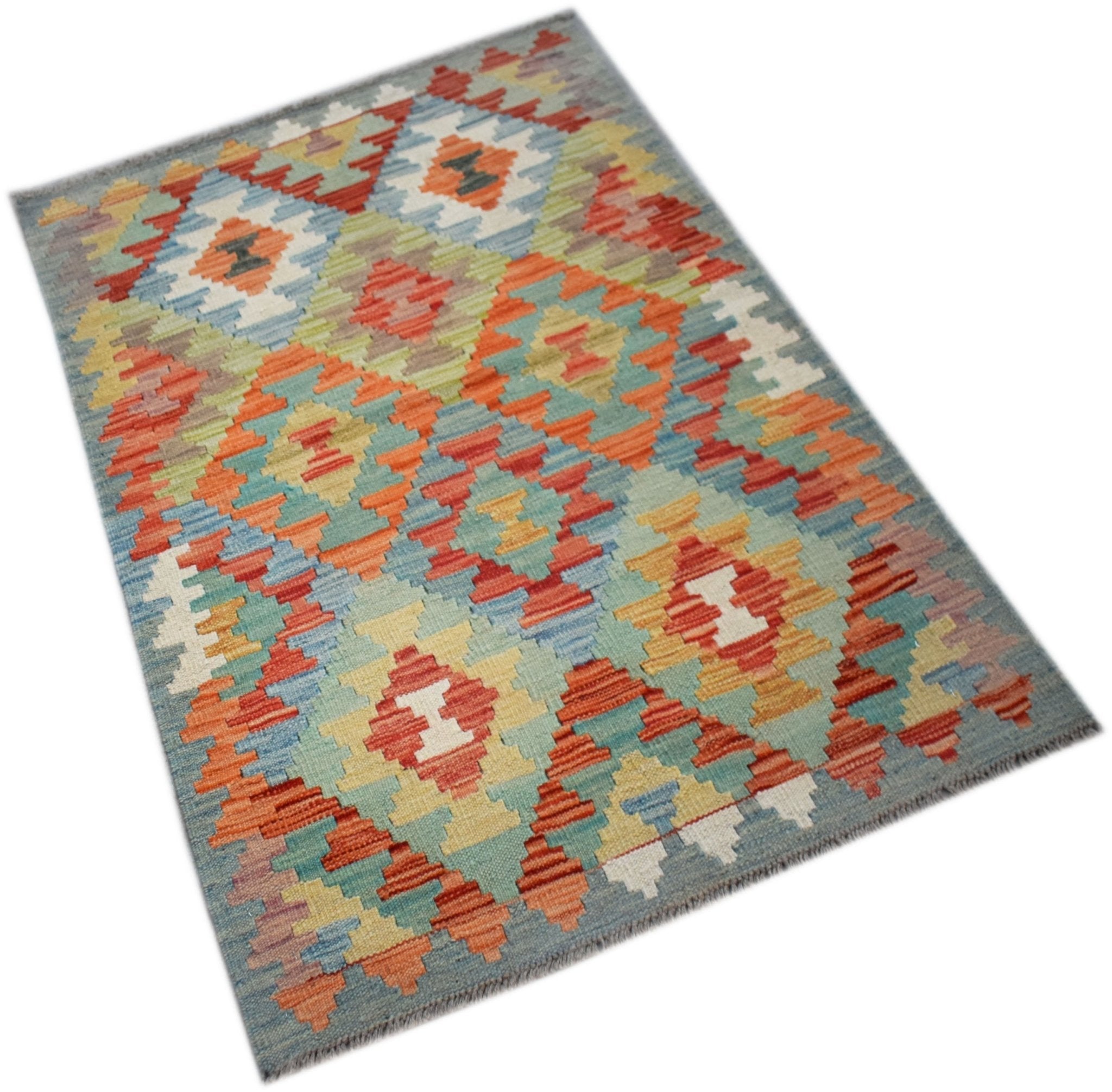 Handmade Afghan Maimana Kilim | 129 x 86 cm | 4'3" x 2'10" - Najaf Rugs & Textile